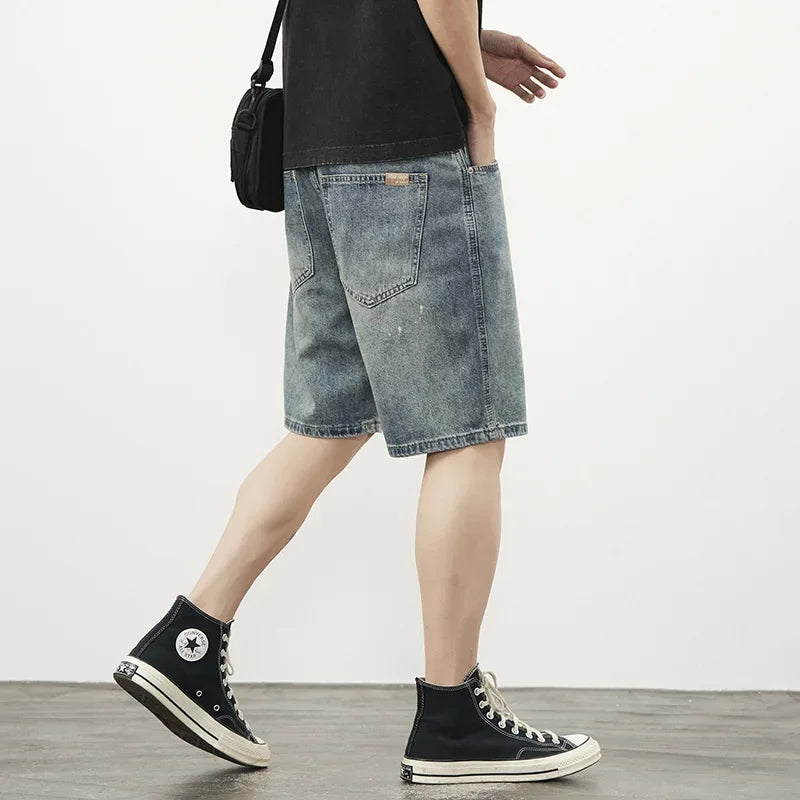 Jorts amples de style rétro américain avec des détails streetwear tendance