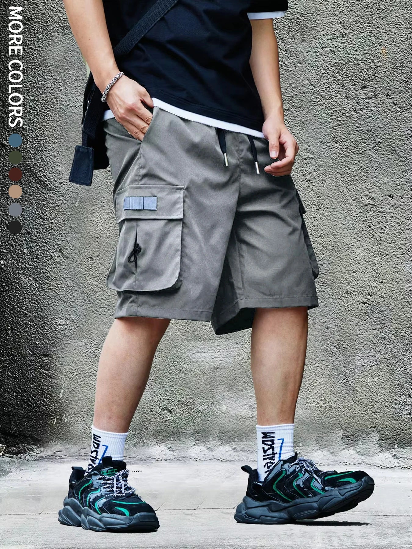 Short cargo d'extérieur à séchage rapide avec grandes poches – Voyage pour homme
