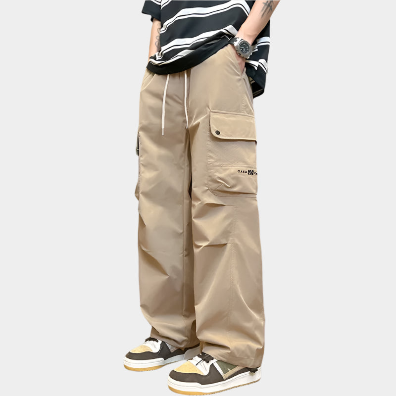 Pantalon cargo coupe droite style parachutiste pour vêtements de travail d'extérieur