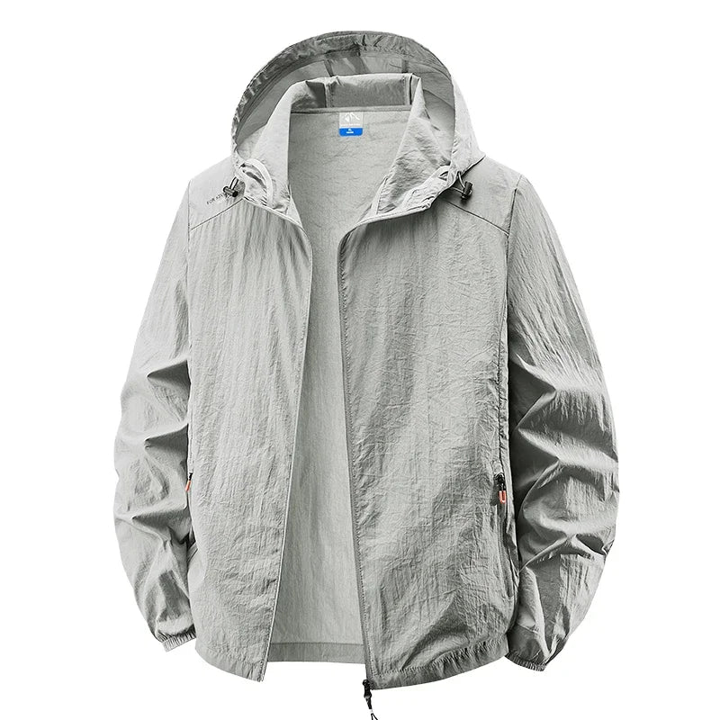 Veste coupe-vent à capuche pour homme - Protection estivale ultra fine