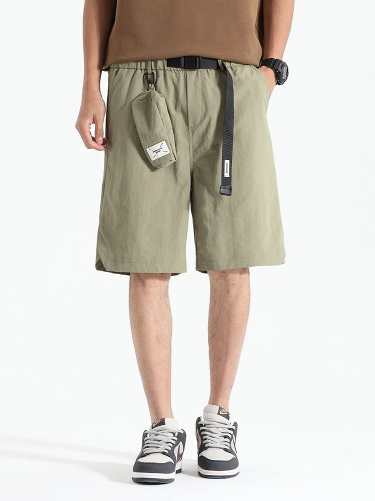 Bermuda taille élastique avec poches pour homme – Séchage rapide pour l'extérieur