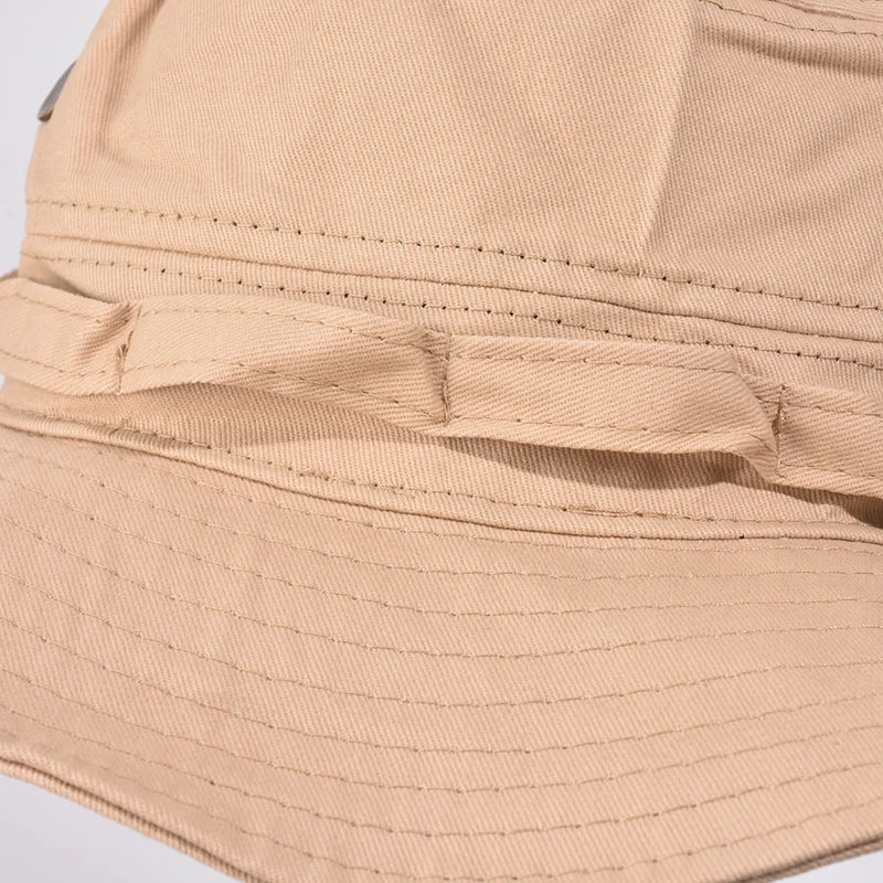 Chapeaux bob en coton avec petite poche – Casquette de voyage légère pour homme