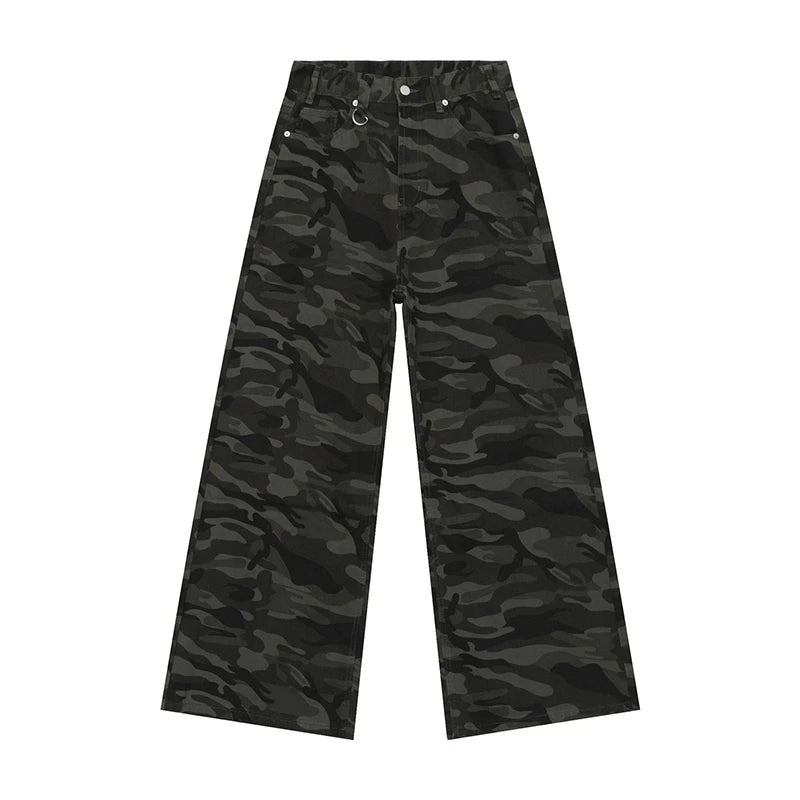 Pantalon ample vintage à jambes larges pour homme, style streetwear