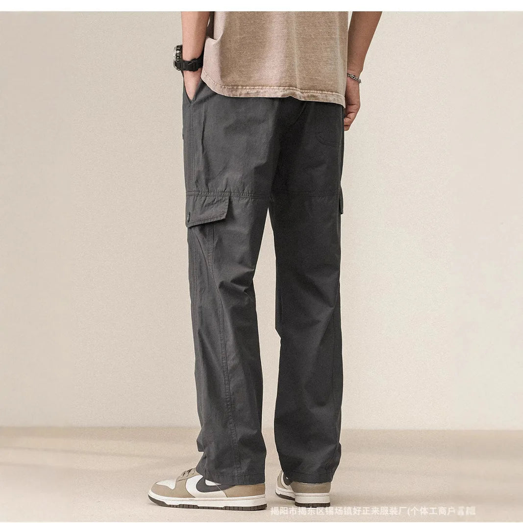 Pantalon cargo ample et respirant à coupe droite - idéal pour un usage quotidien