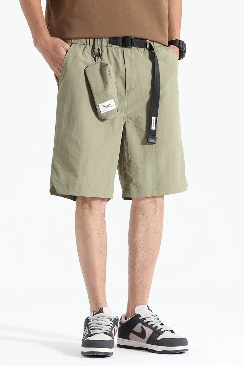 Bermuda taille élastique avec poches pour homme – Séchage rapide pour l'extérieur