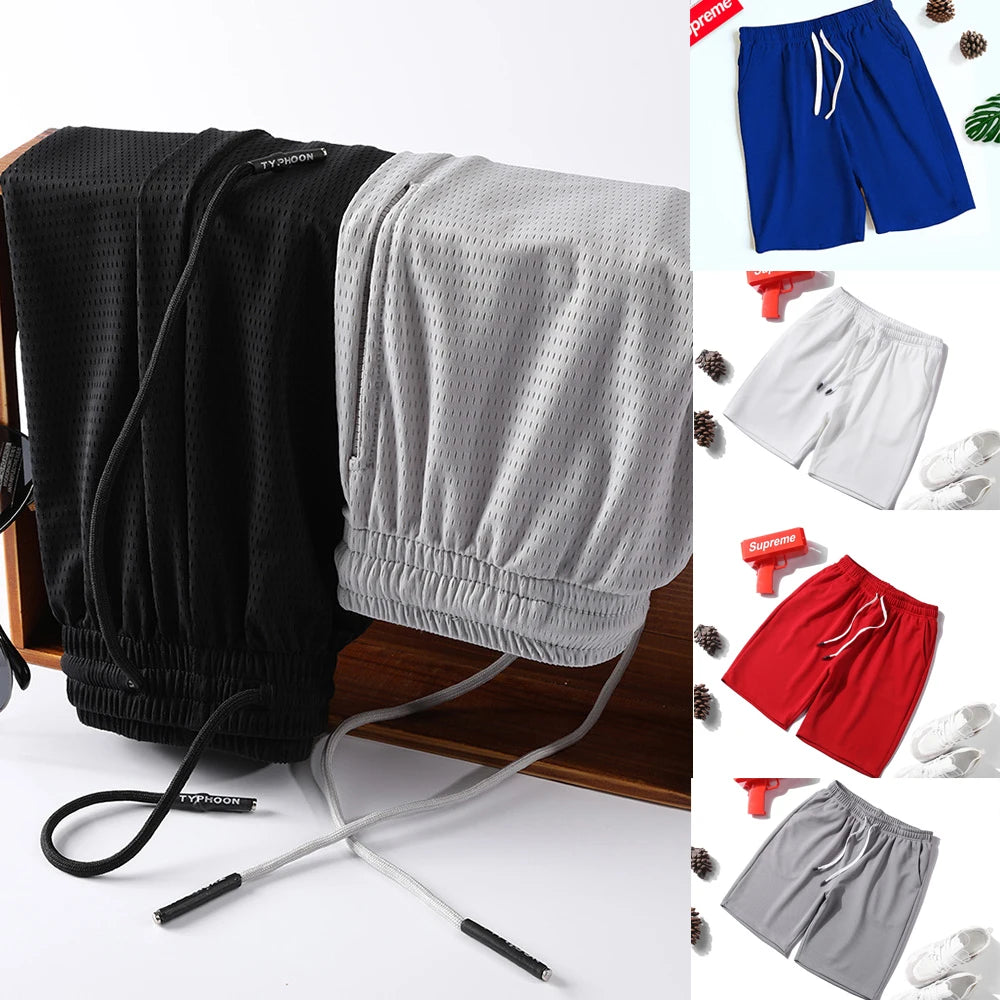 Short de sport à taille élastique et séchage rapide avec maille pour homme