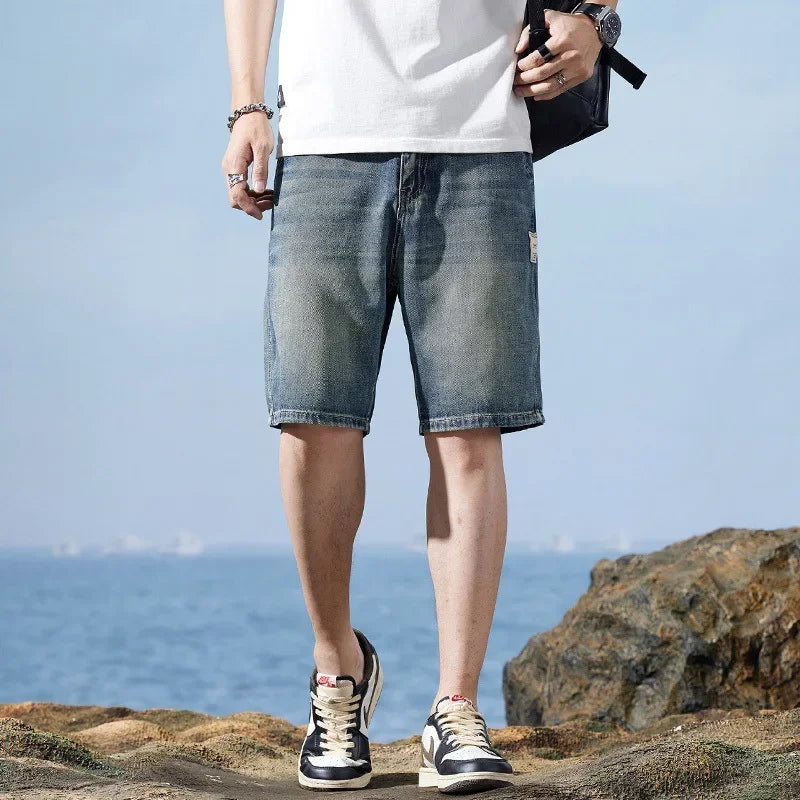 Loose short bermuda pour homme – coupe décontractée en jean denim
