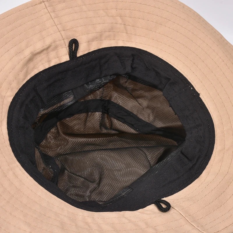 Chapeaux bob en coton avec petite poche – Casquette de voyage légère pour homme