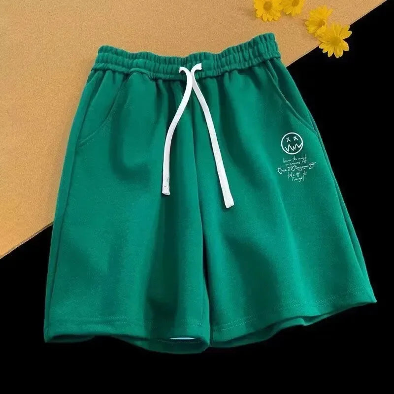 Short décontracté surdimensionné à taille élastique et cordon de serrage pour homme