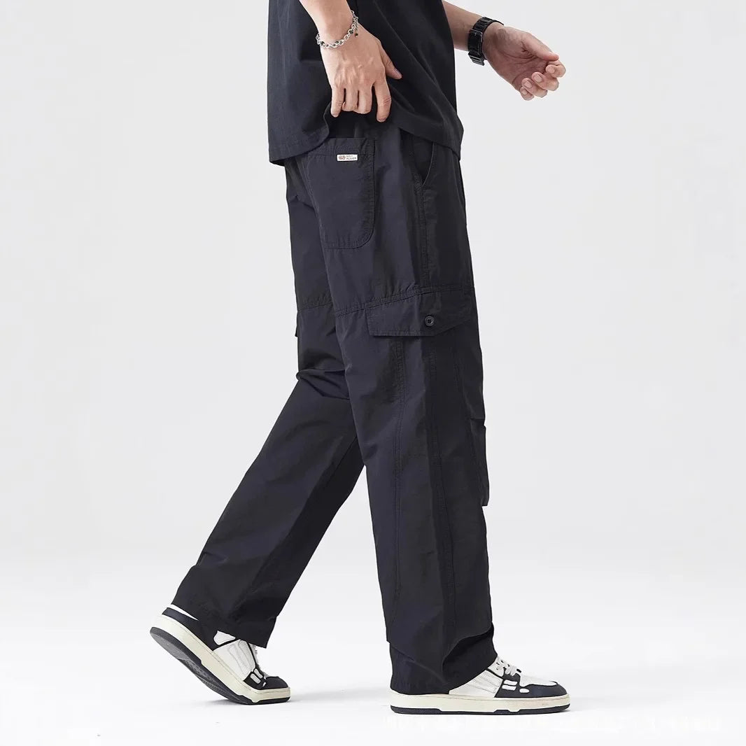 Pantalon cargo ample et respirant à coupe droite - idéal pour un usage quotidien