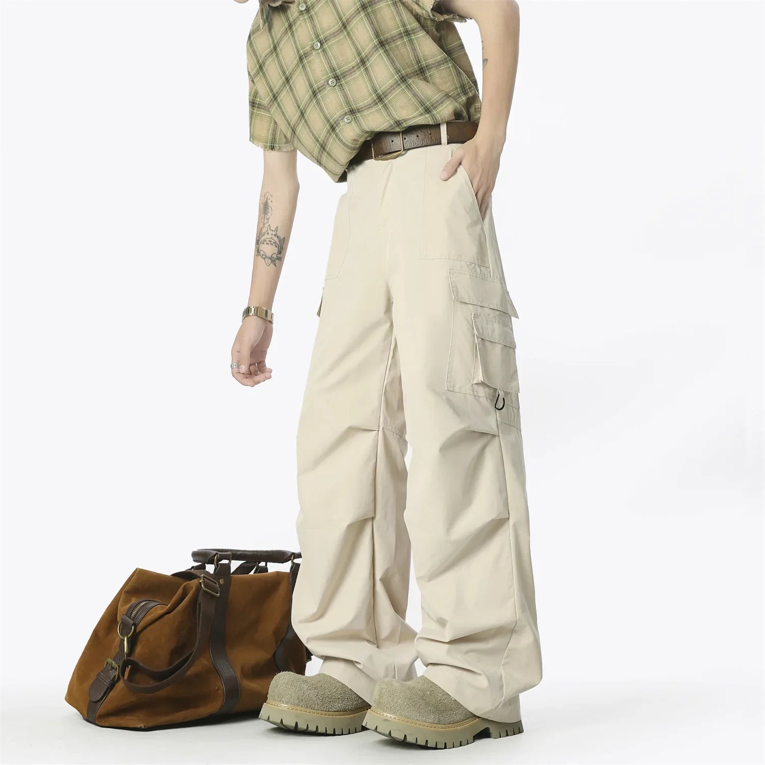 Pantalon cargo multipoches coupe large - Décontracté et professionnel