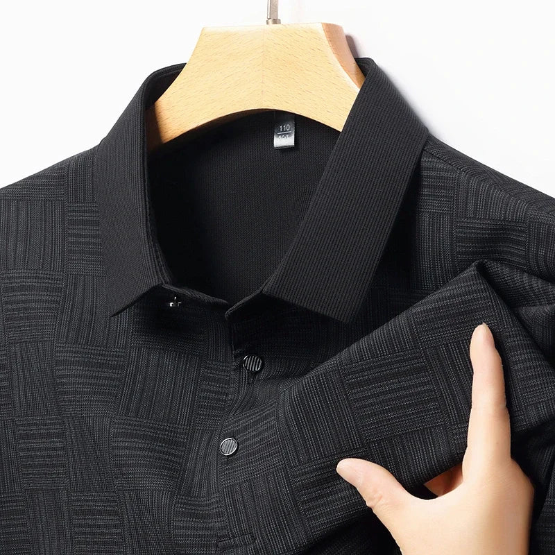 Polo à imprimé géométrique – Coupe décontractée et respirante pour homme