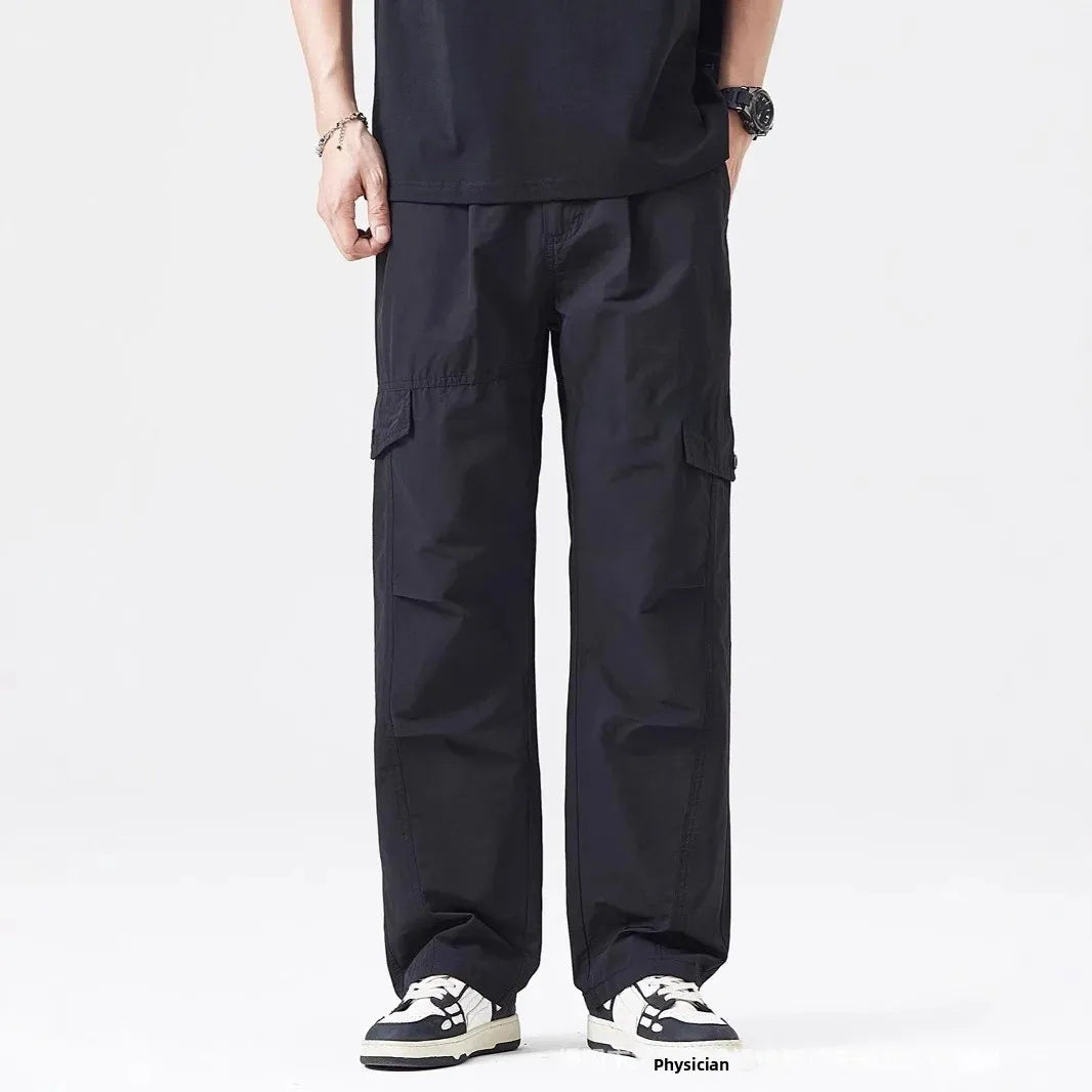 Pantalon cargo ample et respirant à coupe droite - idéal pour un usage quotidien