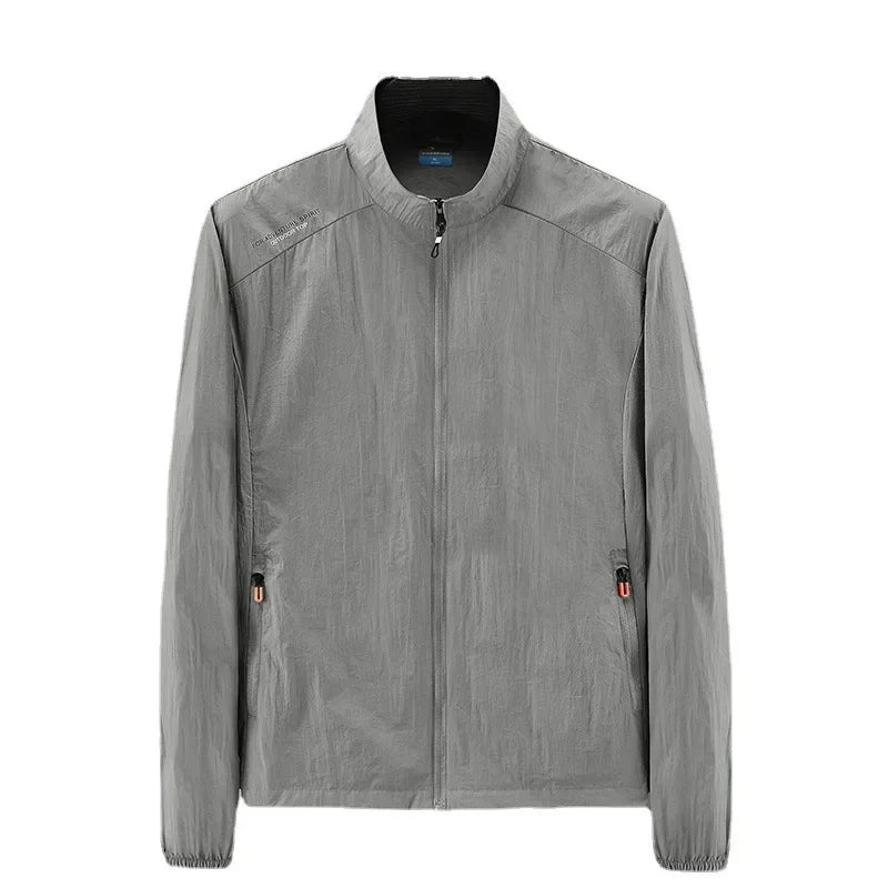 Coupe-vent léger en soie glacée pour homme, protection solaire d'été