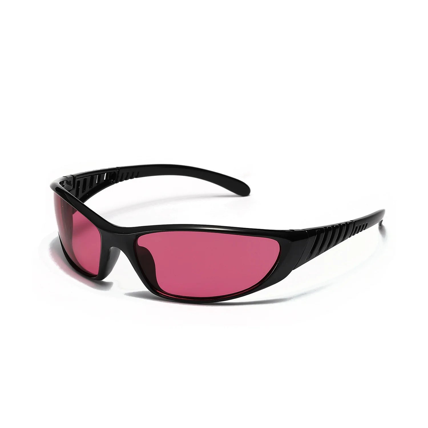 Lunettes de soleil futuristes enveloppantes et techniques avec design creux