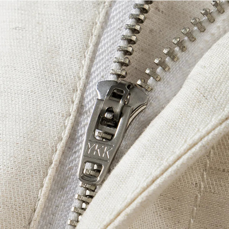 Pantalon de lin respirant coupe droite - Vêtements d'extérieur légers pour hommes