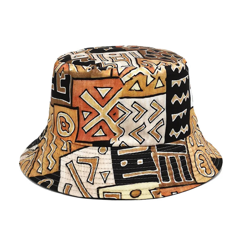 Chapeaux bob d'été à imprimés rétro – Soleil pliable pour homme