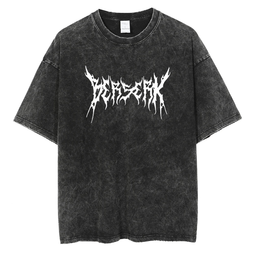 T-shirt graphique surdimensionné pour homme - Style manga vintage