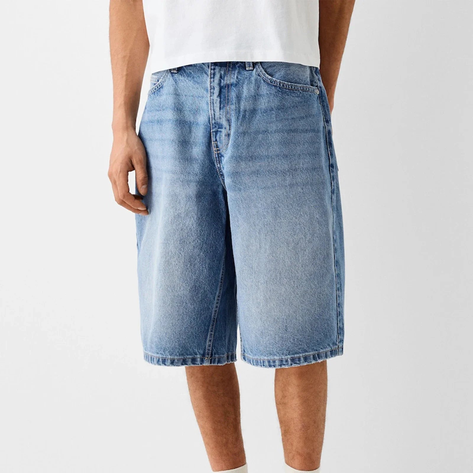Jorts ample et décontracté pour homme - Jean large shorts
