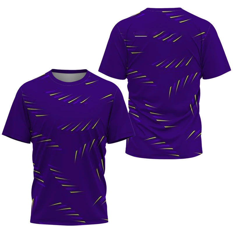 T-shirt de sport à séchage rapide avec motifs dégradés 3D pour homme