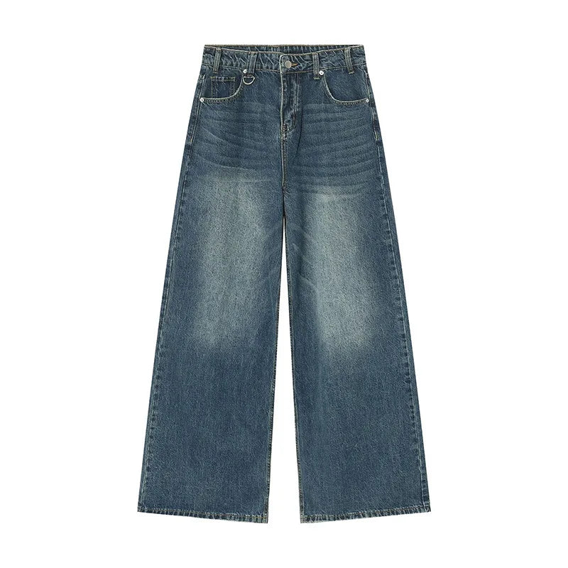Pantalon ample vintage à jambes larges pour homme, style streetwear