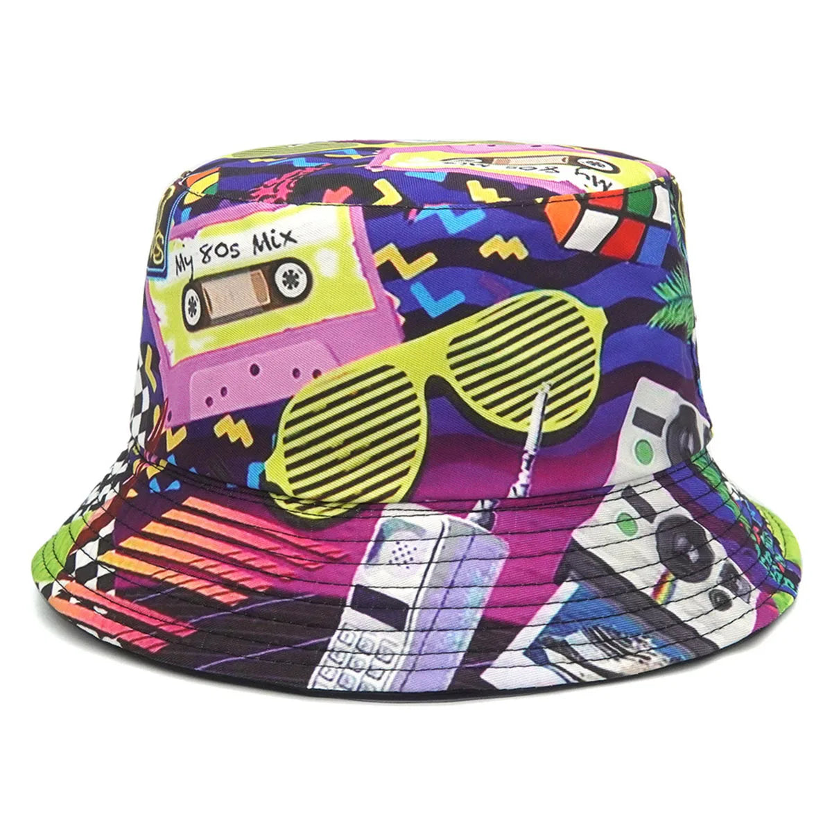 Chapeaux bob d'été à imprimés rétro – Soleil pliable pour homme