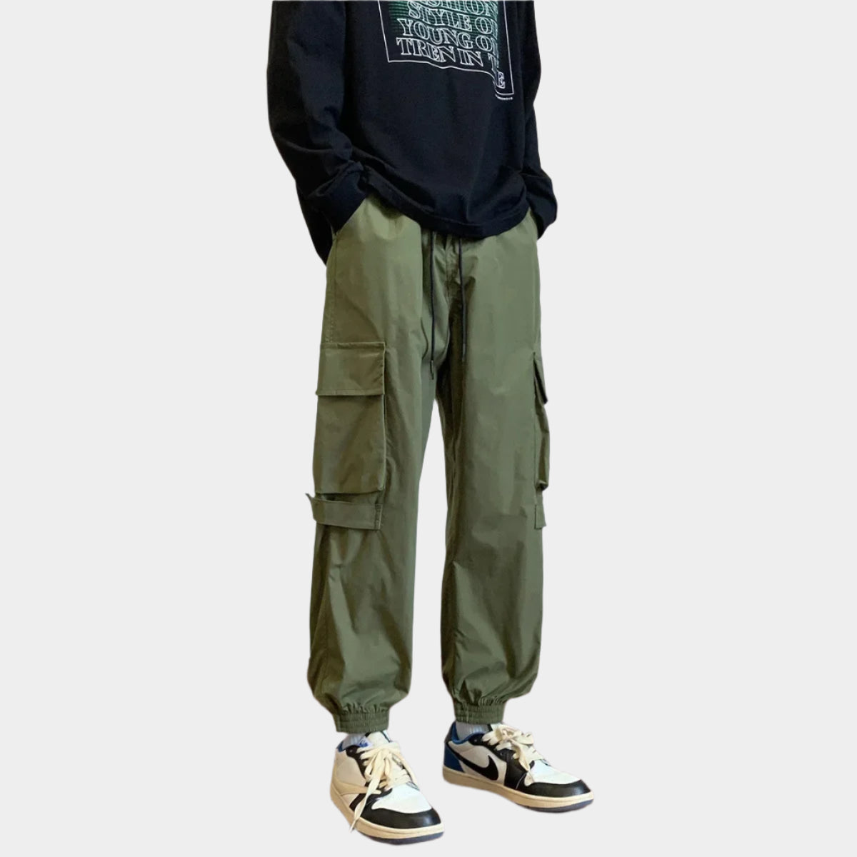 Pantalon cargo multipoches style parachutiste pour homme - vêtements de sport et de travail