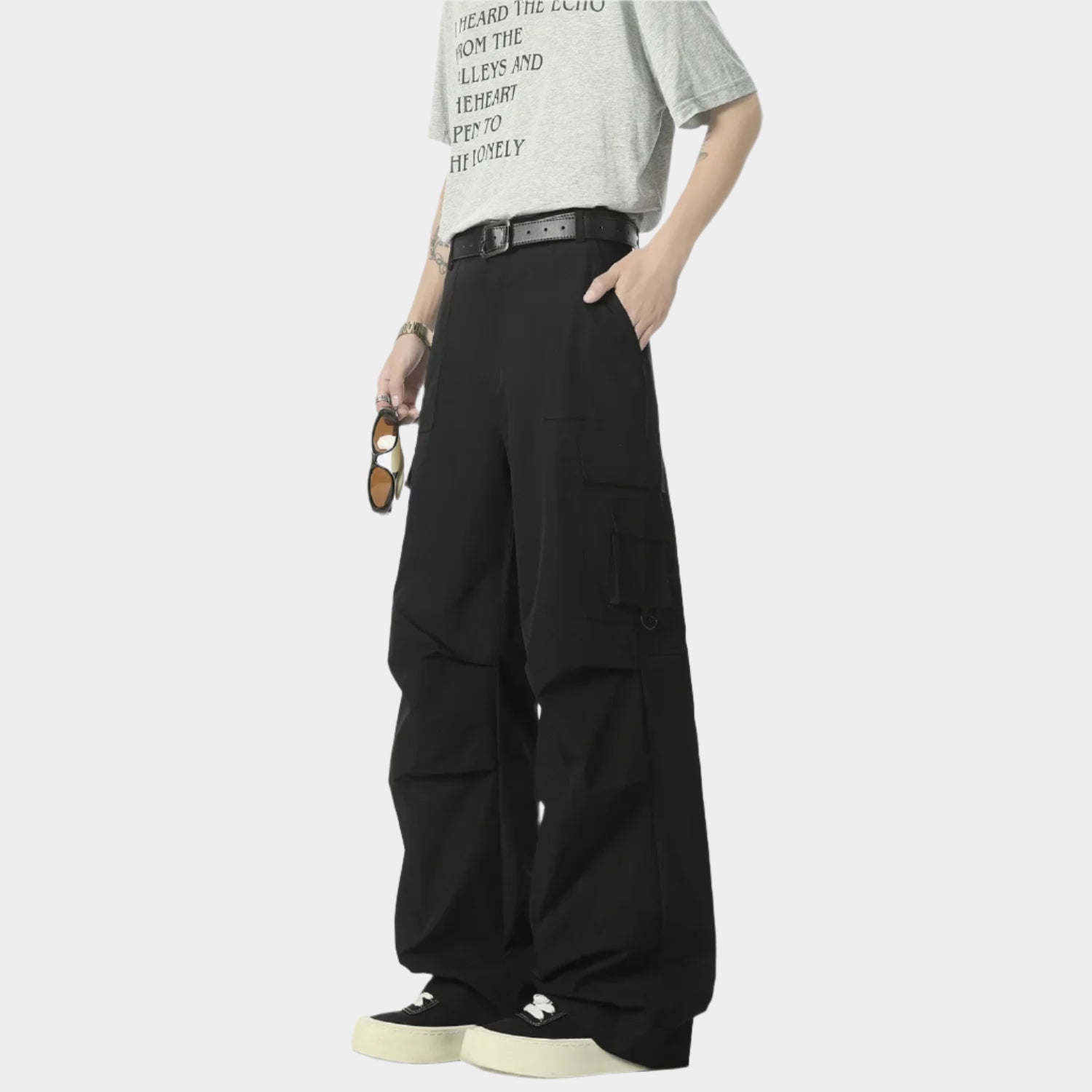 Pantalon cargo multipoches coupe large - Décontracté et professionnel