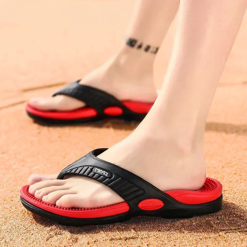 Claquettes de plage pour hommes - Vêtements d'été respirants pour hommes