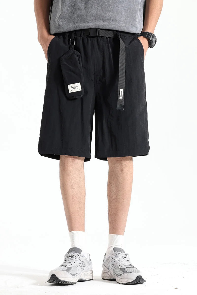 Bermuda taille élastique avec poches pour homme – Séchage rapide pour l'extérieur