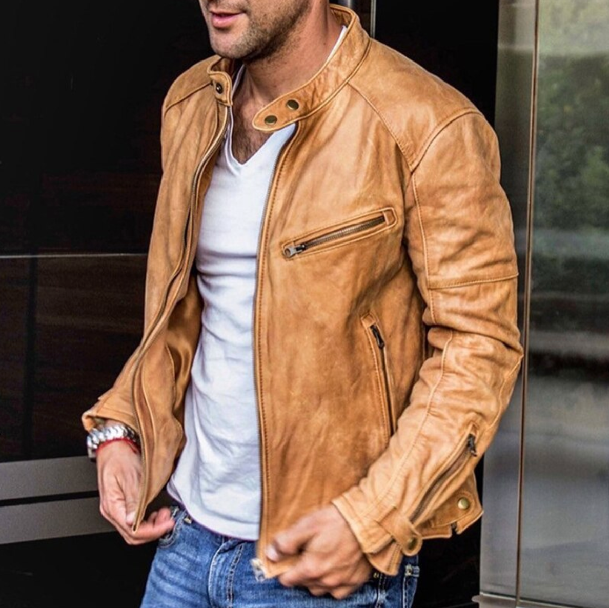 Samuel - Veste en cuir haut de gamme élégante pour homme