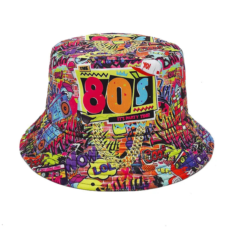 Chapeaux bob d'été à imprimés rétro – Soleil pliable pour homme