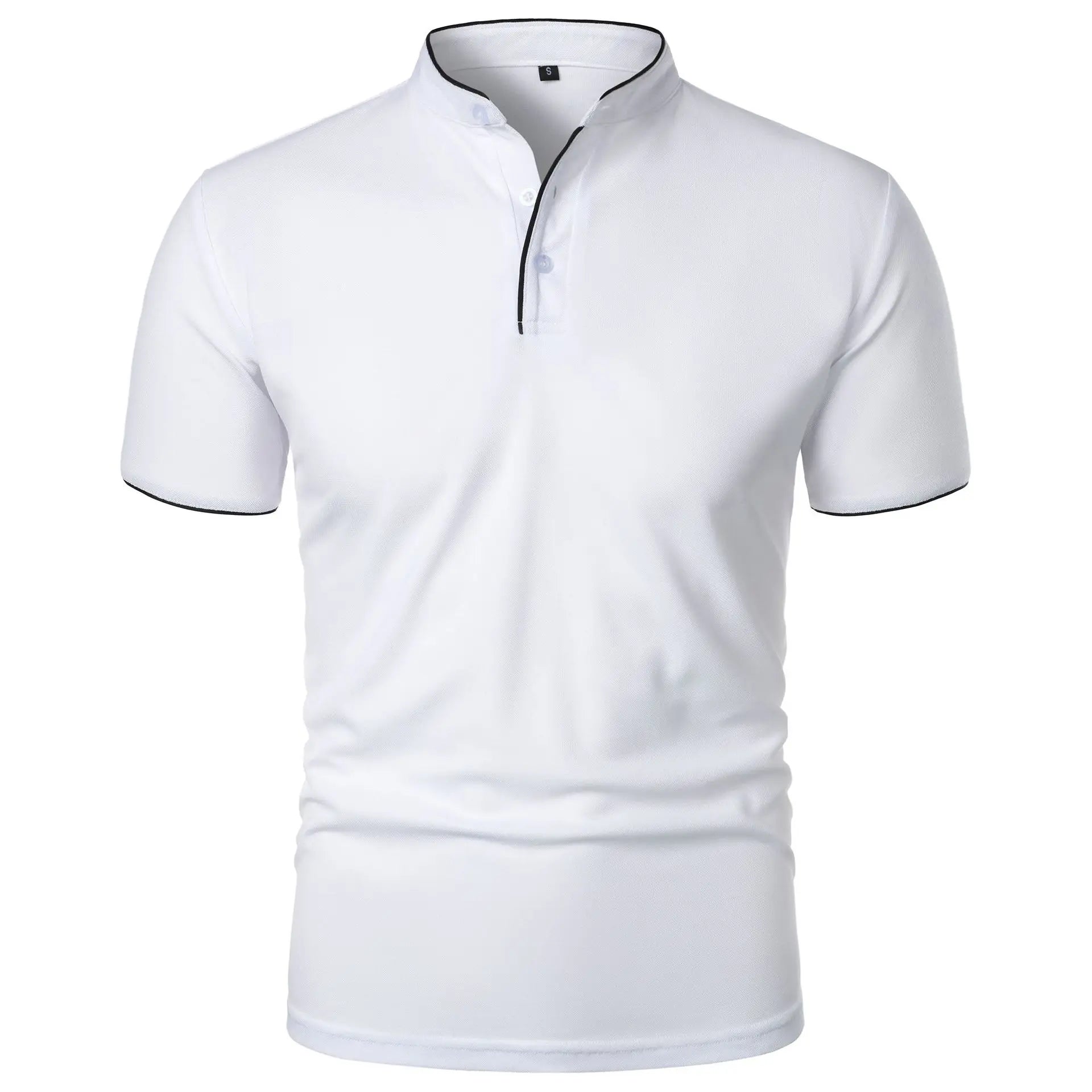 Polo respirant à col montant – Manches courtes pour homme, été