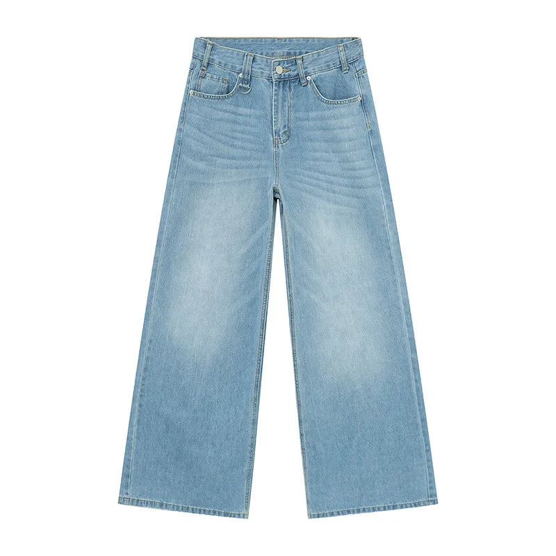 Pantalon ample vintage à jambes larges pour homme, style streetwear