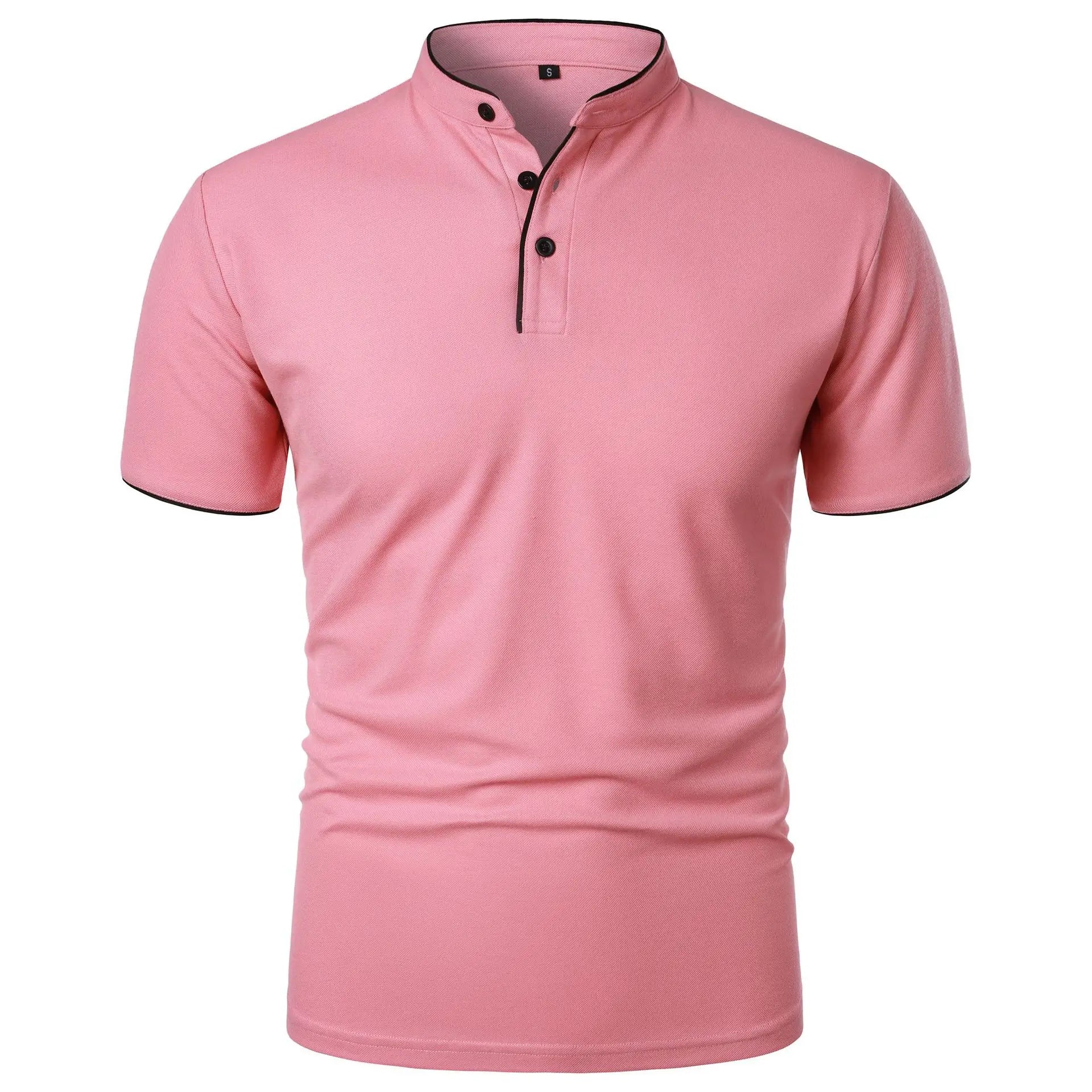 Polo respirant à col montant – Manches courtes pour homme, été