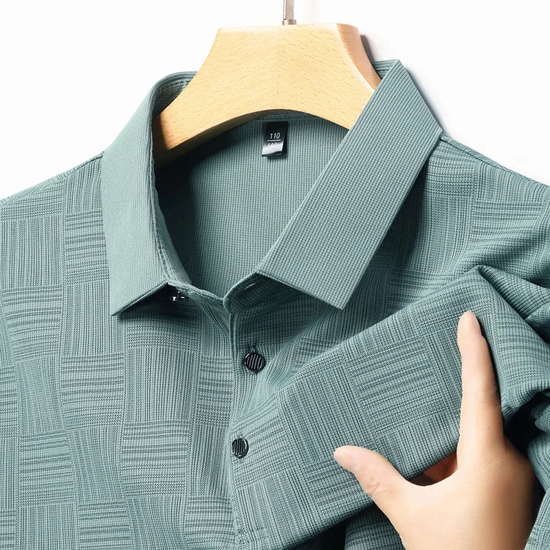 Polo à imprimé géométrique – Coupe décontractée et respirante pour homme