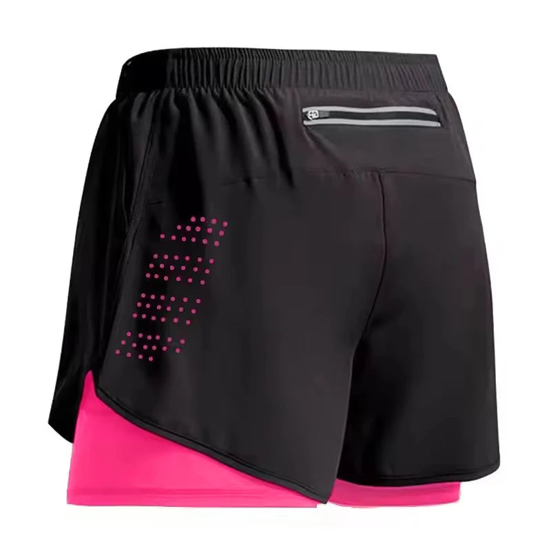 Short de sport à séchage rapide à double épaisseur pour homme