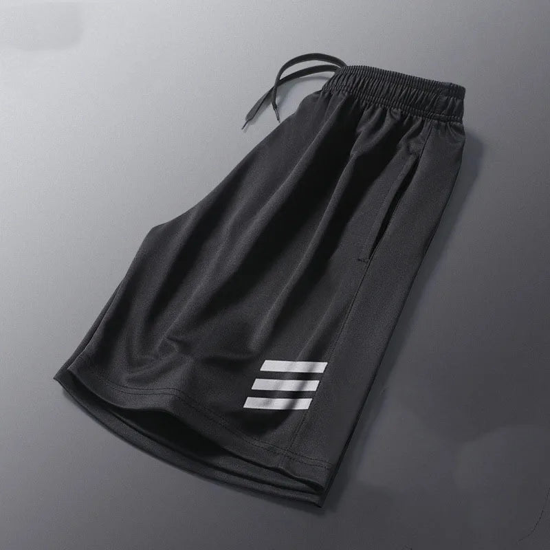 Short de sport ample et respirant à rayures - Entraînement fitness pour homme