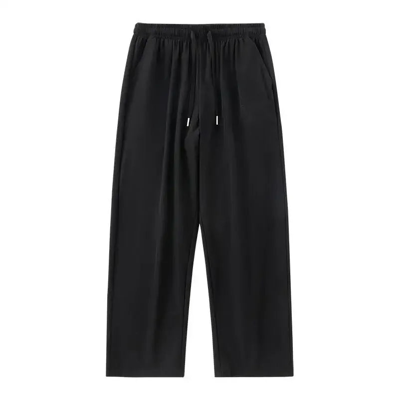 Pantalon droit long et respirant en soie glacée pour homme - Séchage rapide