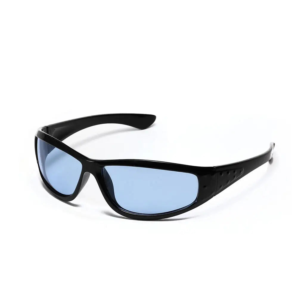 Lunettes de soleil futuristes enveloppantes et techniques avec design creux