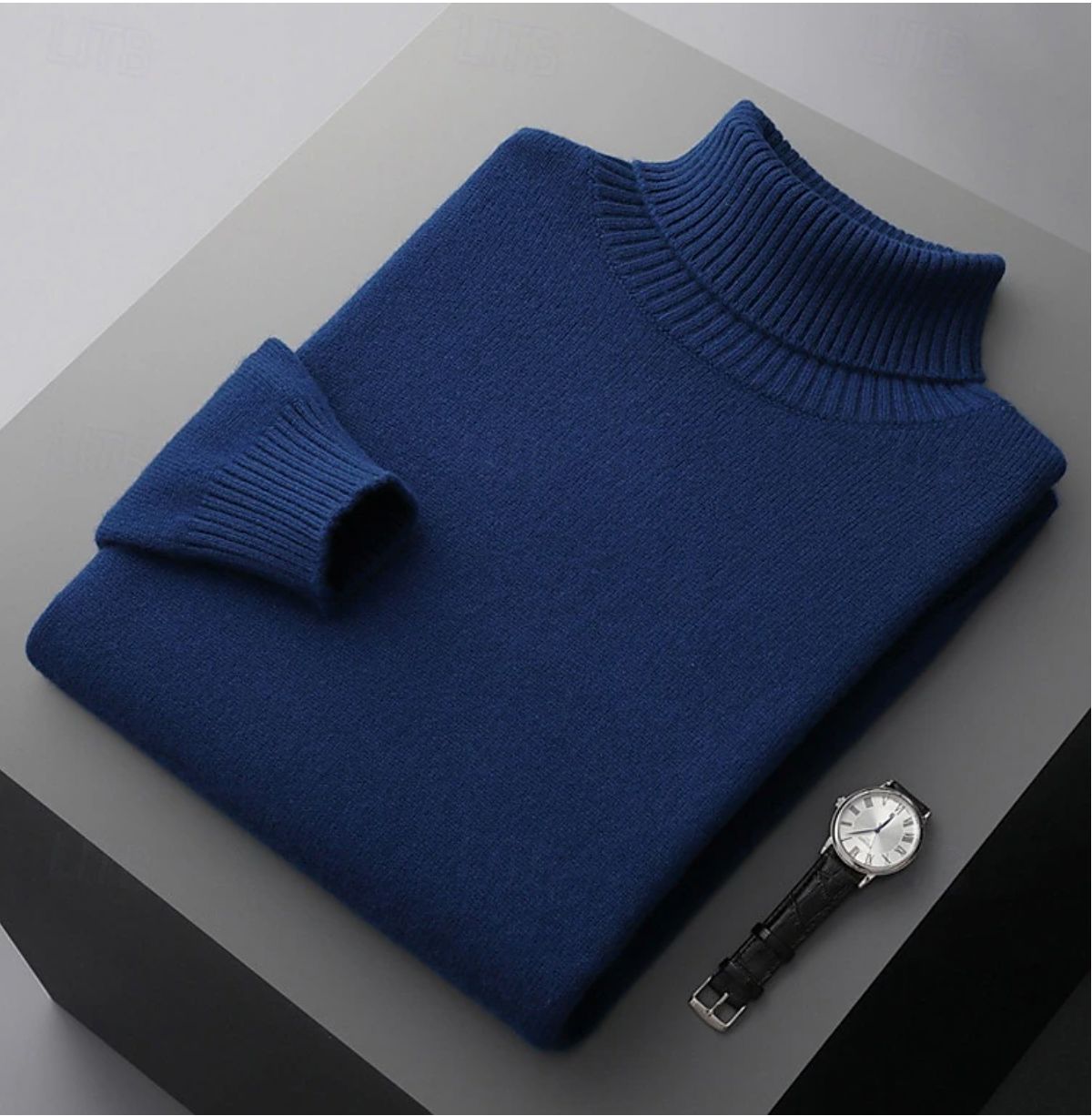 Pull Col Roulé en Laine Mérinos – Coupe Classique pour Homme
