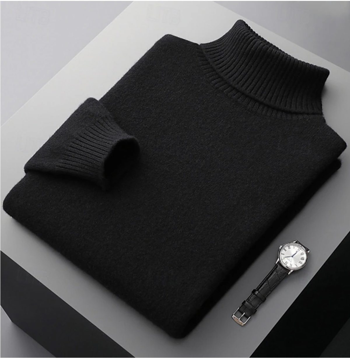 Pull Col Roulé en Laine Mérinos – Coupe Classique pour Homme