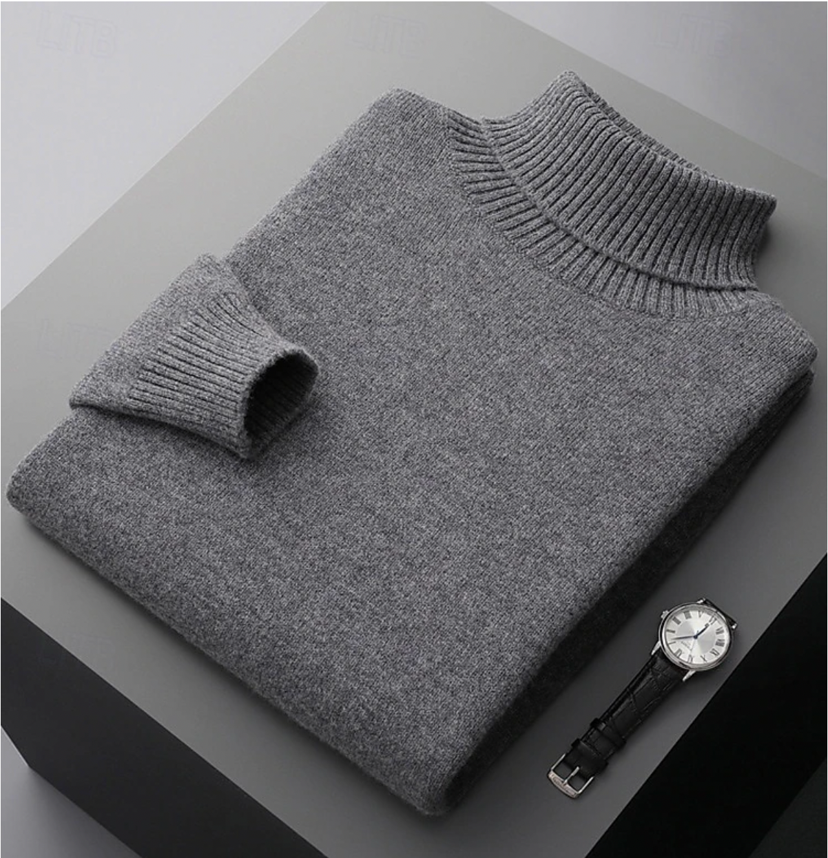 Pull Col Roulé en Laine Mérinos – Coupe Classique pour Homme