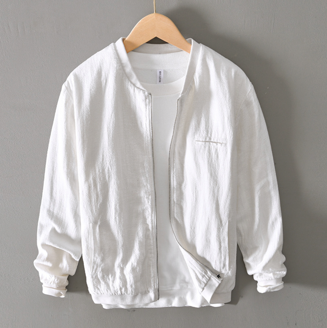 Veste d'été boutonnée en lin – Veste décontractée légère pour homme