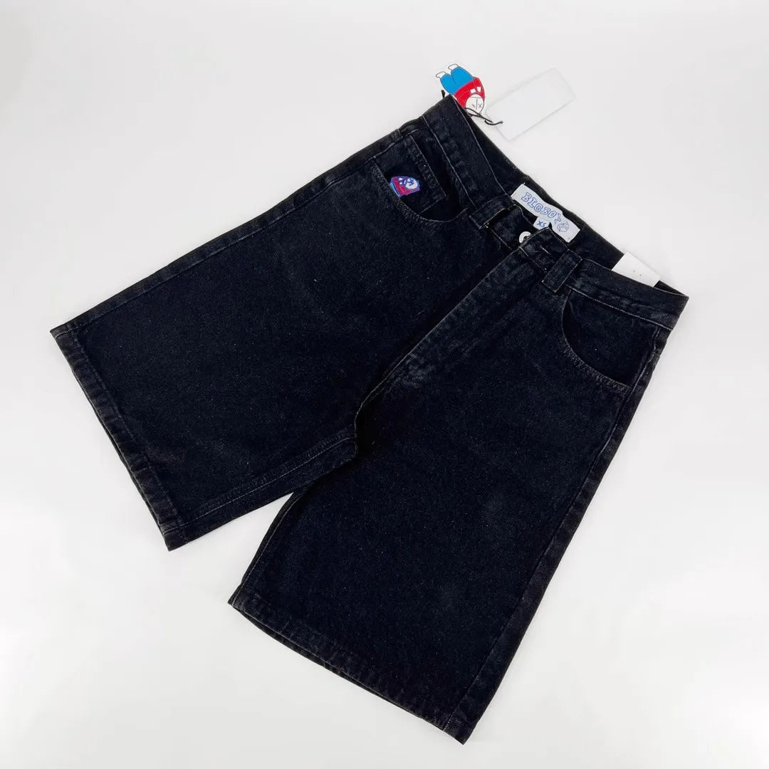 Baggy jorts avec broderies pour homme style streetwear hip-hop Y2K