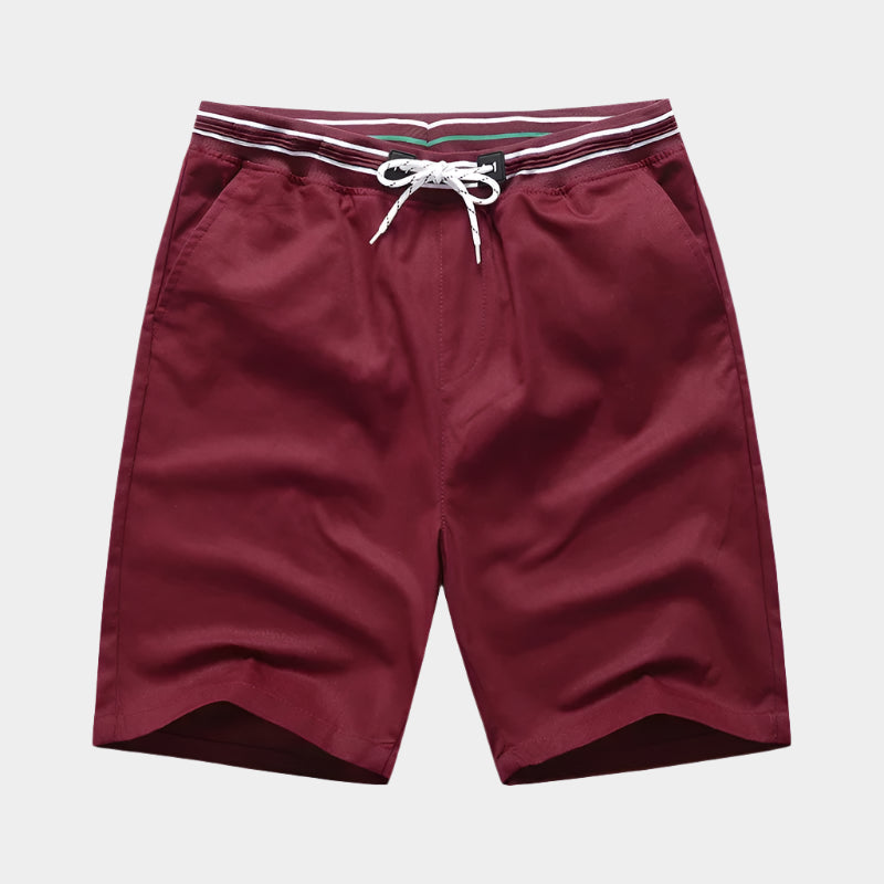 Coton léger taille élastique short bermuda – Coupe ample pour homme