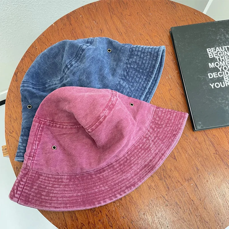 Chapeaux bob en denim délavé – Casquette pour homme avec protection UPF