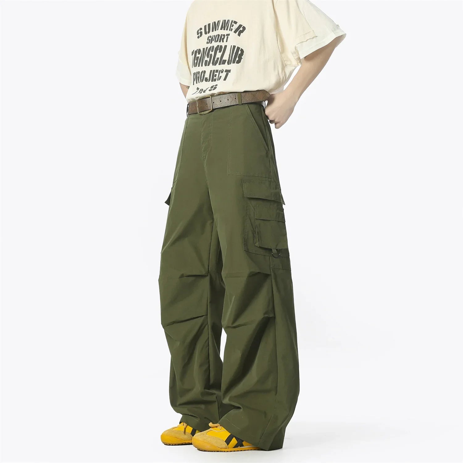 Pantalon cargo multipoches coupe large - Décontracté et professionnel