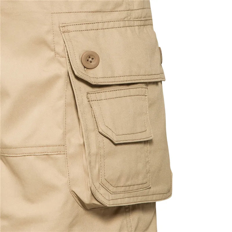 Short cargo confortable en coton avec plusieurs poches pour homme