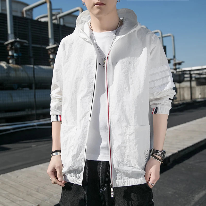 Veste coupe-vent ultralégère en soie glacée UV – Respirante pour l'été